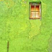 Window On Green Wall In Norway Poster