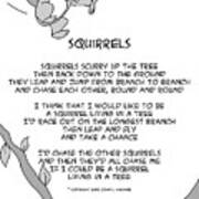 I Would Like To Be A Squirrel Poster