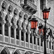 In The Shadow Of The Doges Palace Venice Poster
