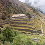 Inca Ruins And Terraces Poster