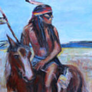 Indian On Horseback Poster