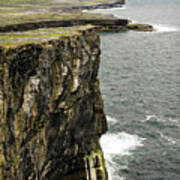 Inishmore Cliffs And Karst Landscape From Dun Aengus Poster