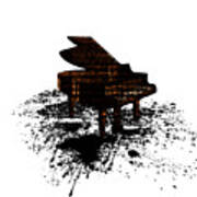 Inked Gold Piano Poster