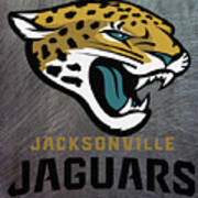 Jacksonville Jaguars On An Abraded Steel Texture Poster