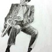 Jazz Saxophonist Poster