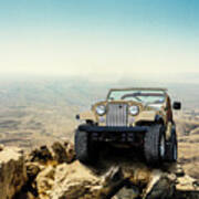 Jeep On A Mountain Poster