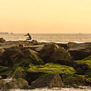 Jetty Surfer Poster