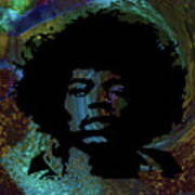 Acid Graphic Jimi Hendrix Poster