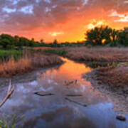 Jordan River Parkway Sunset 1 Poster