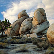 Joshua Tree Rock Formations At Dusk Poster