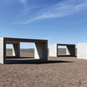 Judd's Cubes By Donald Judd In Marfa Poster