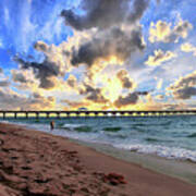 Juno Beach Pier Florida Sunrise Seascape D7 3 Poster