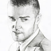 Justin Timberlake Drawing Poster