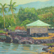 Kahaluu Beach Hut Poster