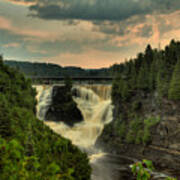 Kakabeka Falls After A Storm Poster