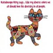 Kaleidoscope Kitty Poster