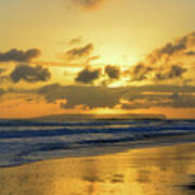 Kauai Sunset With Niihau On The Horizon Poster