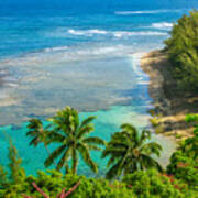 Kee Beach Kauai Poster