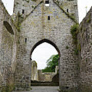 Kells Priory Arched Entry Beneath Tower County Kilkenny Ireland Poster