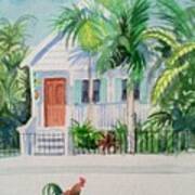 Key West Cottage Poster