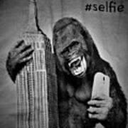 King Kong Selfie B W Poster
