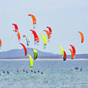 Kite Boarding At La Ventana Poster