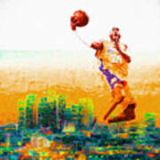 Kobe Bryant Los Angeles Lakers Digital Painting 1 Poster