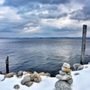 Lake Champlain During Winter Poster