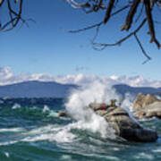 Lake Tahoe Storm Waves Poster