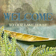 Lakeside Lodge - Welcome Sign Poster