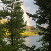 Lakeside Rainbow Poster