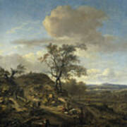 Landscape With A Hunter And Other Figures Poster