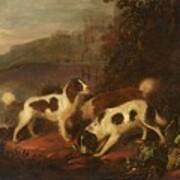 Landscape With Hunting Dogs Poster