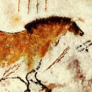 Lascaux Prehistoric Horse Detail Poster