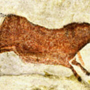 Lascaux Red Horse Poster
