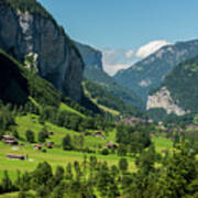 Lauterbrunnen Mountain Valley - Swiss Alps - Switzerland Poster
