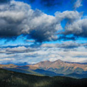 Layers Of Clouds On Mount Evans Poster