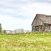 Leaning Iowa Barn Poster