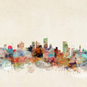 Leeds City Skyline Poster