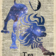 Leo Lion Zodiac Poster