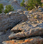 Lichen Covered Boulders Above Bang's Canyon Poster