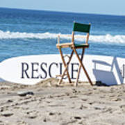 Lifeguard Surfboard Rescue Station Poster