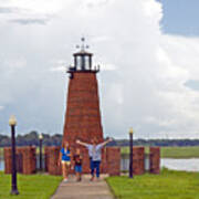 Lighthouse At The Port Of Kissimmee On Lake Tohopekaliga In Central Florida Poster