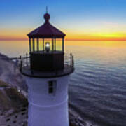 Lighthouse Crisp Point Sunset -0110 Poster