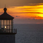 Lighthouse Sunset Poster