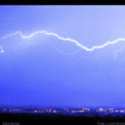 Lightning Over North Boulder Colorado  Poster Lm Poster