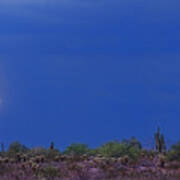 Lightning Strike In The Desert Poster