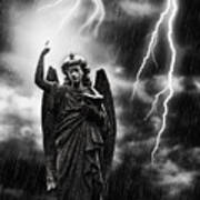 Lightning Strikes The Angel Gabriel Poster