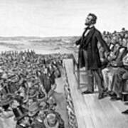 Lincoln Delivering The Gettysburg Address Poster