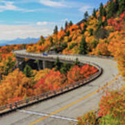 Linn Cove Viaduct In Fall Poster